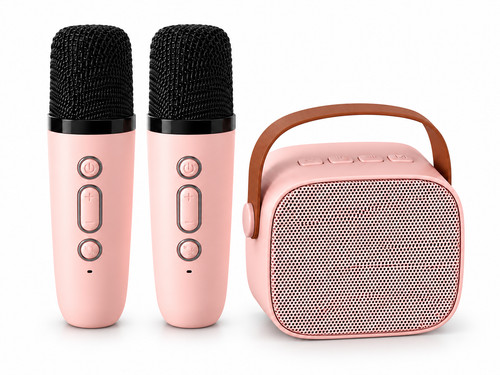 Kids mini pink karaoke machine - pink,