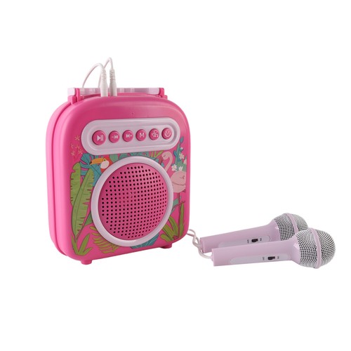 Kids karaoke machine set pink - machine,