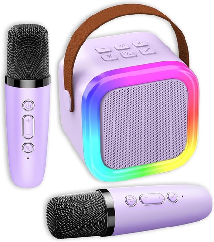 Purple karaoke machine with - purple,